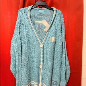 Taylor Swift Light Blue Knit Cardigan
